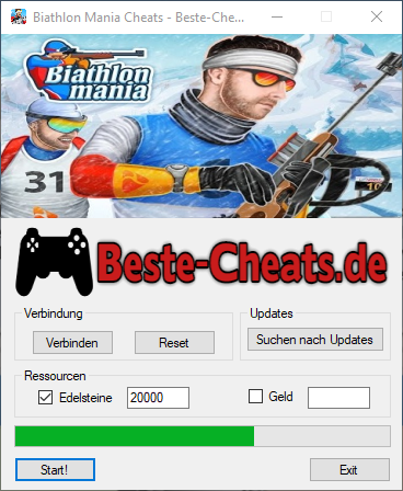 biathlon mania cheats - edelsteine und geld