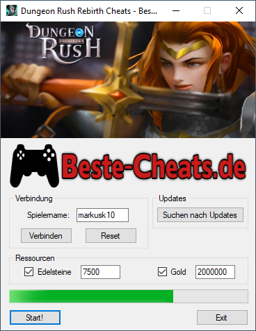 dungeon rush rebirth cheats gold und edelsteine
