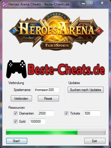 Heroes Arena Cheats - Diamanten, Tickets und Gold