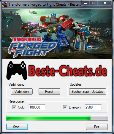 transformers forged to fight gold und energon cheats
