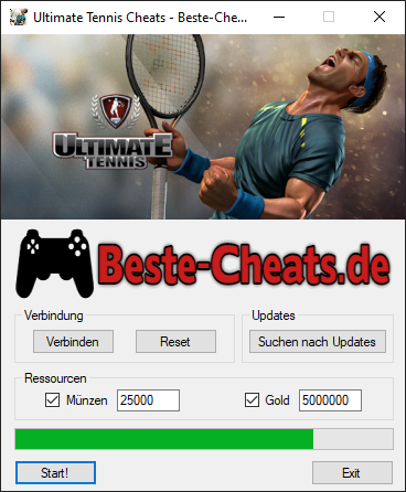 Ultimative Tennis Cheats - mehr Münzen und Gold