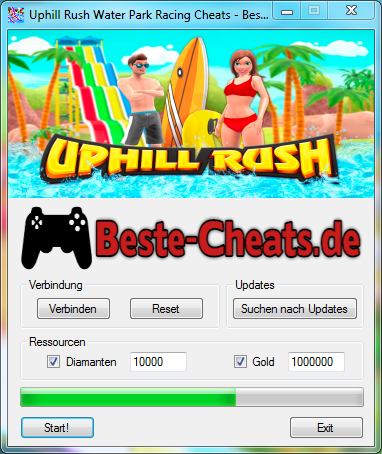 uphill rush water park racing cheats - diamanten und gold