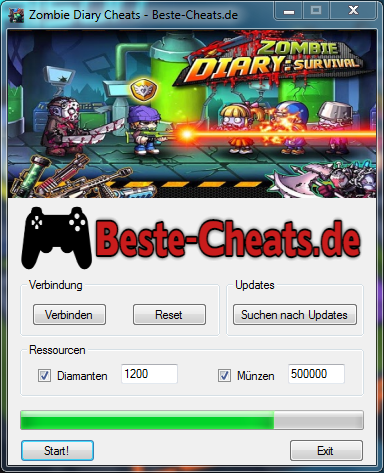 Zombie Diary Cheats - Diamanten und Münzen